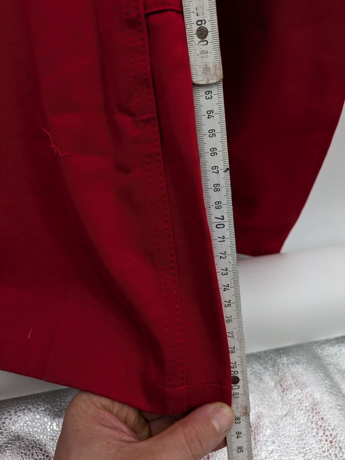Stonekit red work overalls cotton with adjustable straps and multiple cargo pockets.