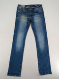 Tom Tompson blue straight jeans with classic 5-pocket style and subtle used effects.