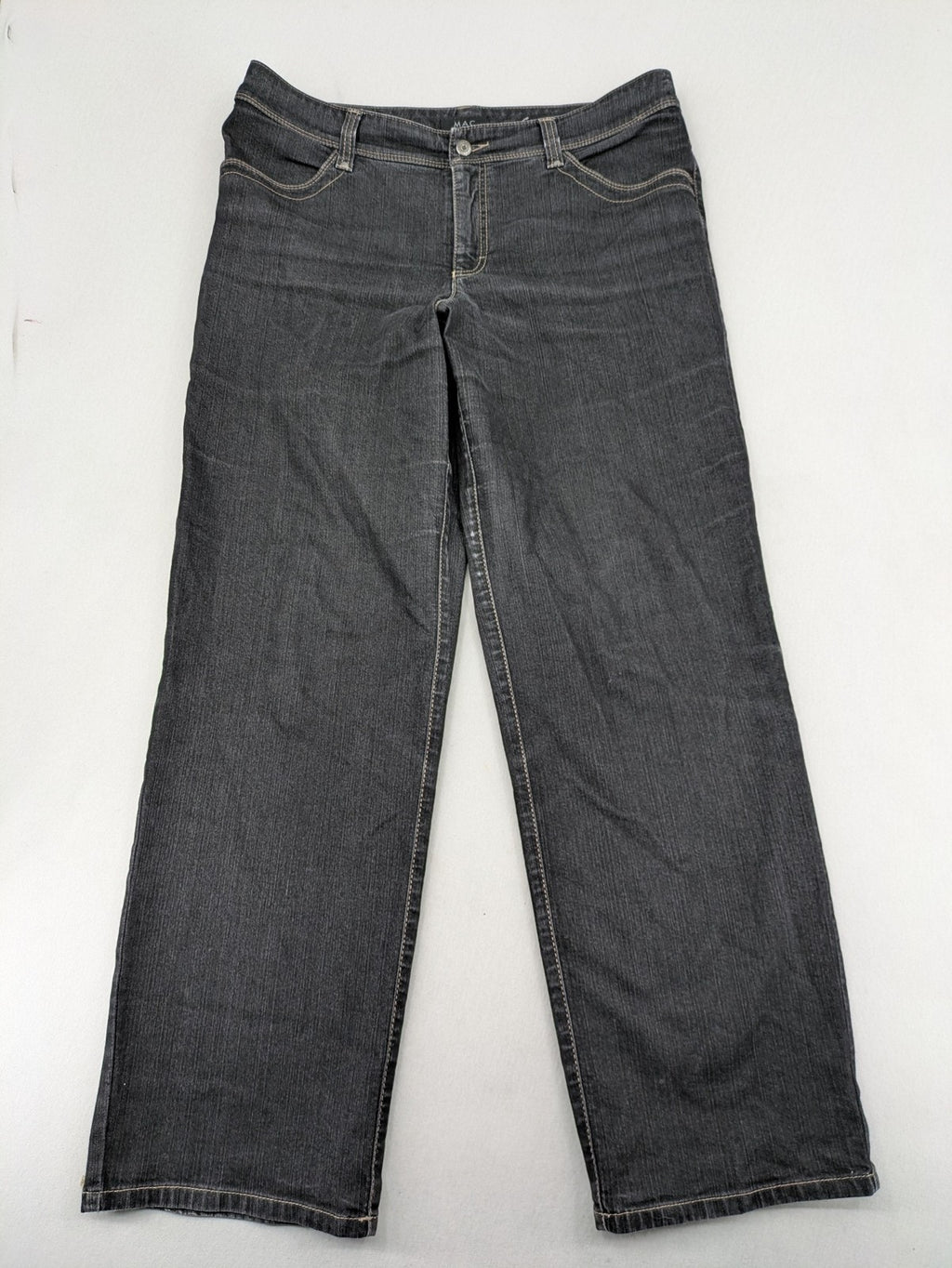 Gracia straight jeans dark grey five-pocket design stretch denim comfort fit
