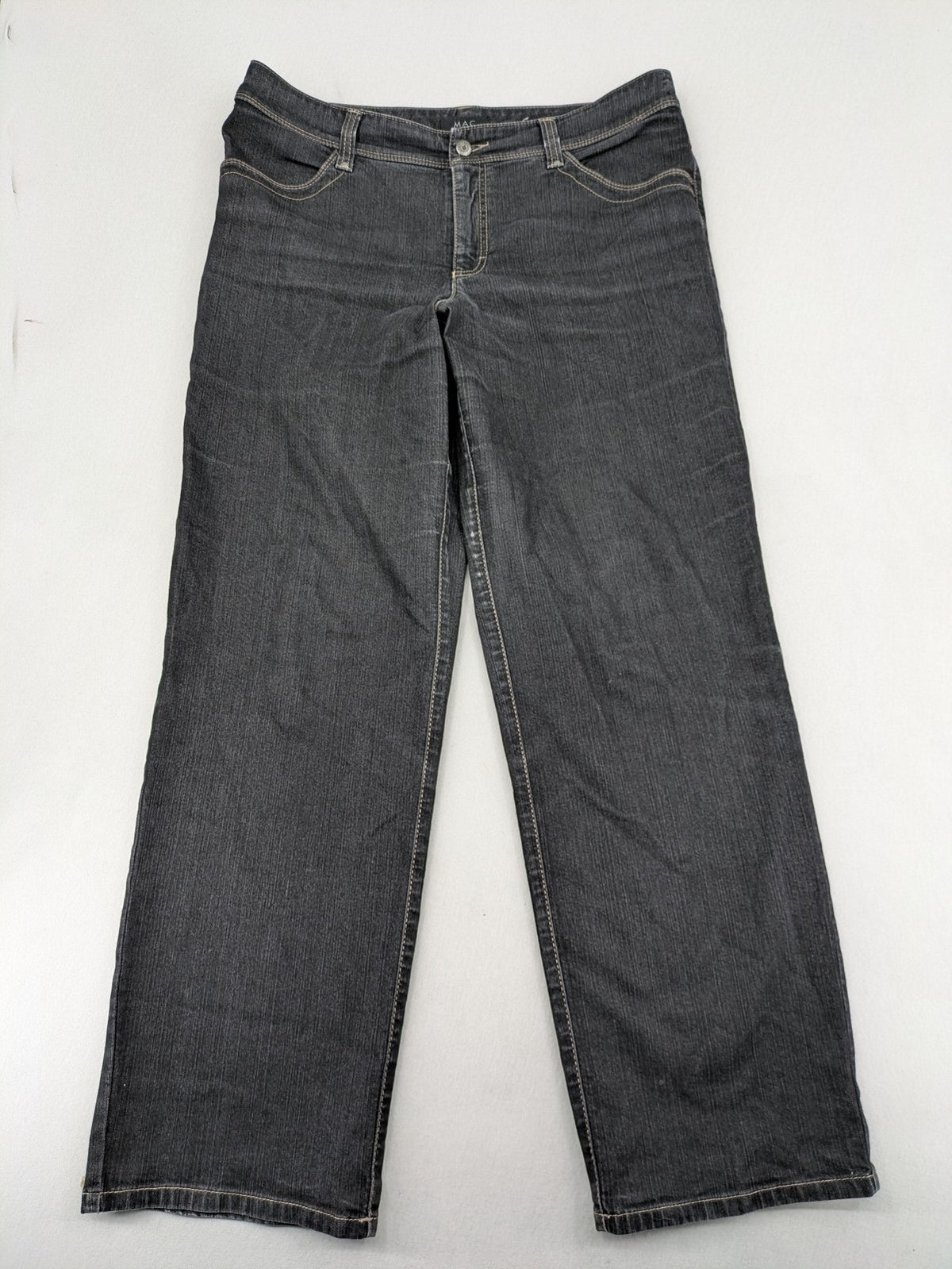 Gracia straight jeans dark grey five-pocket design stretch denim comfort fit