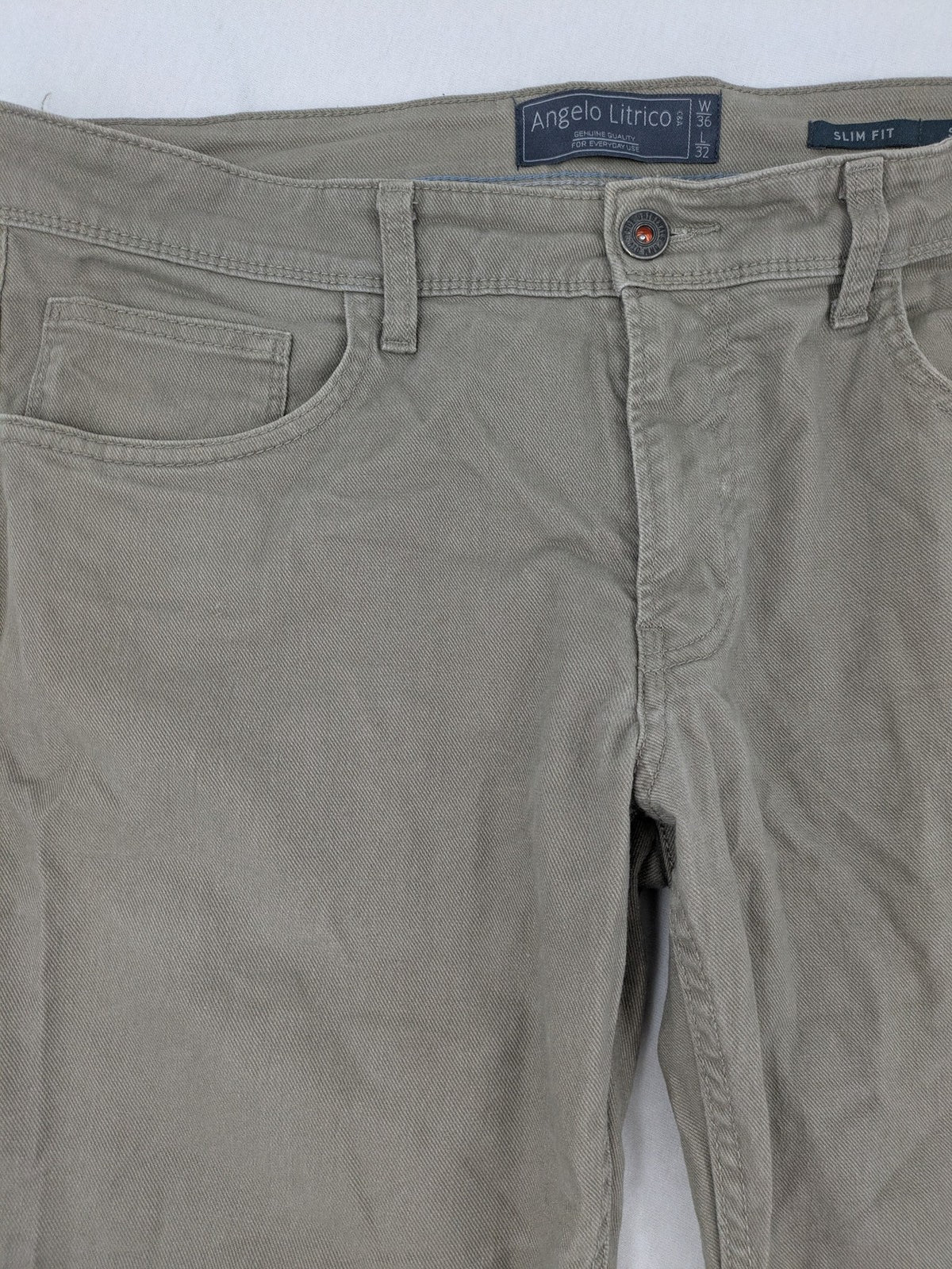 Angelo Litrico khaki slim fit chinos classic five-pocket design cotton stretch material