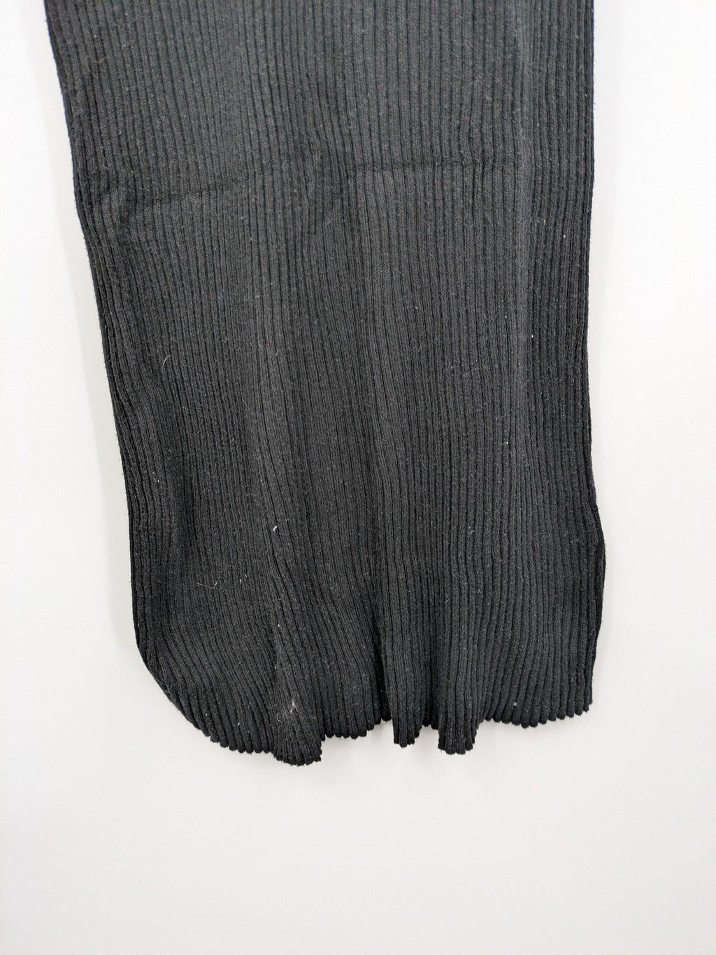 Atmosphere black bodycon midi dress with ribbed texture and long sleeves.