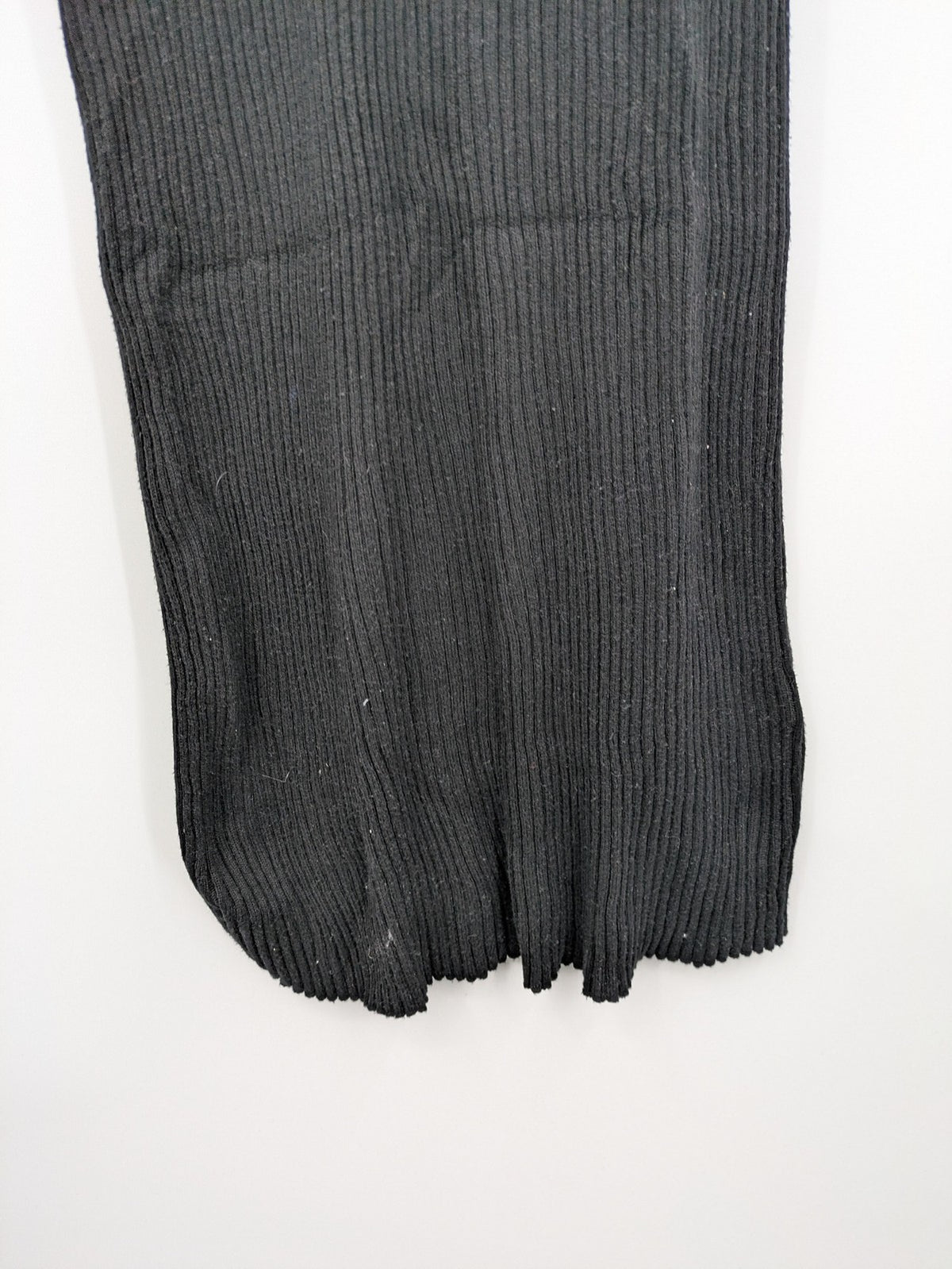 Atmosphere black bodycon midi dress with ribbed texture and long sleeves.