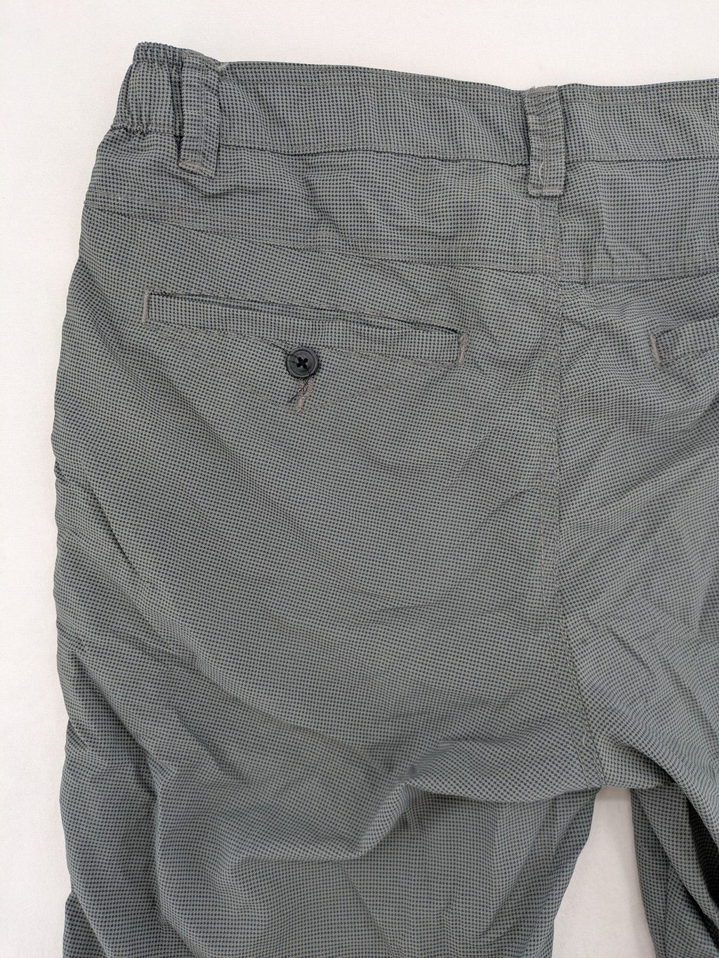 Luciano grey shorts lightweight polyamide with elastic waistband and button closure.