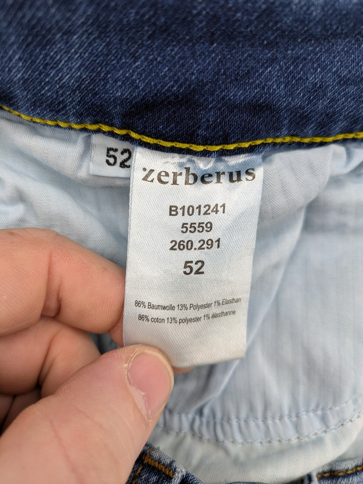 Zerberus blue straight jeans classic five-pocket design premium denim stretch material