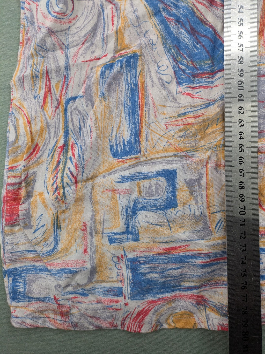 Limit short-sleeve shirt multi-coloured abstract pattern, lightweight viscose, chest pocket detail.