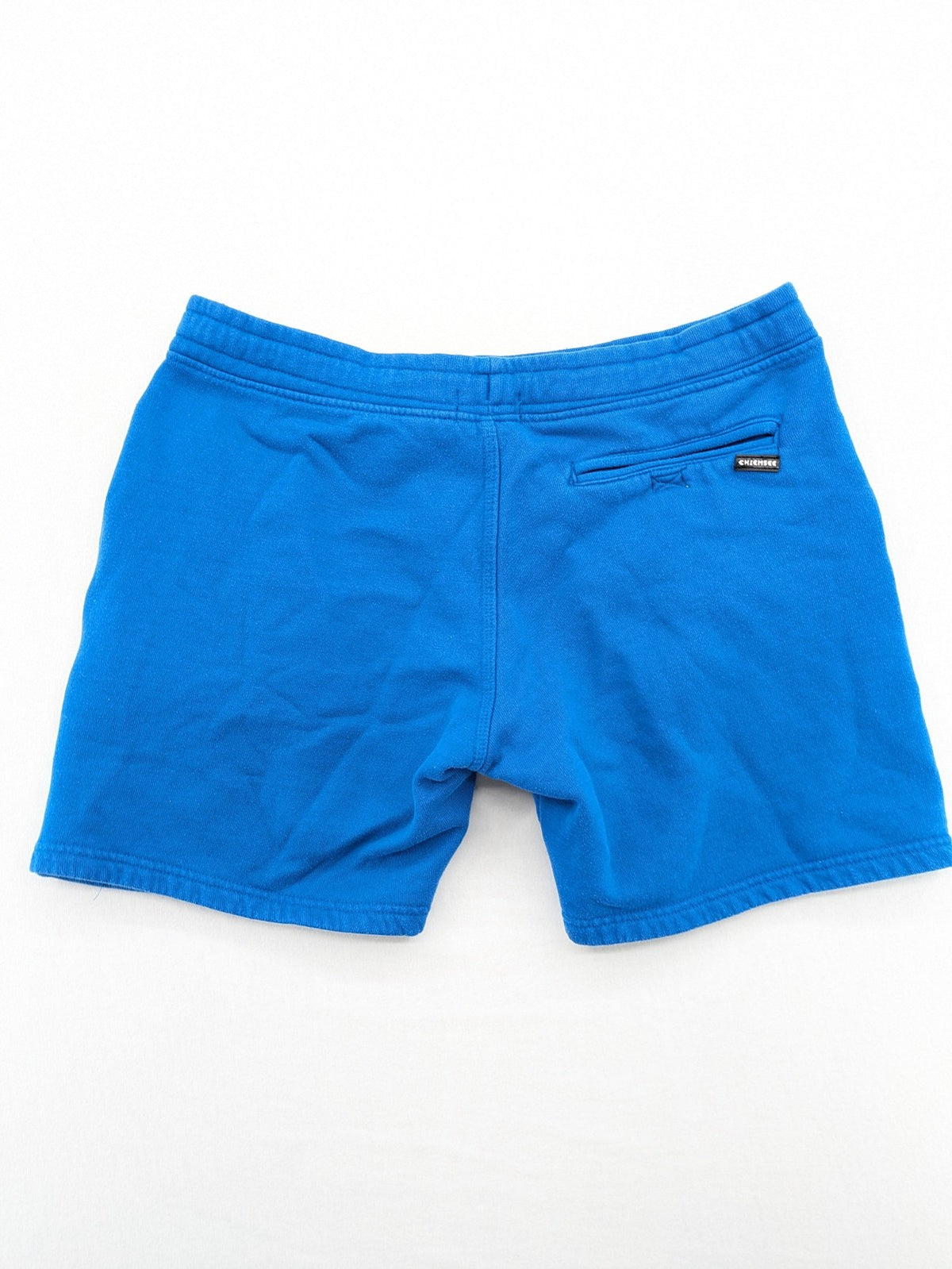 Chiemsee blue sweatshorts with logo print, elastic waistband, and side pockets.
