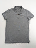 American Eagle grey polo shirt slim fit short sleeves embroidered eagle logo