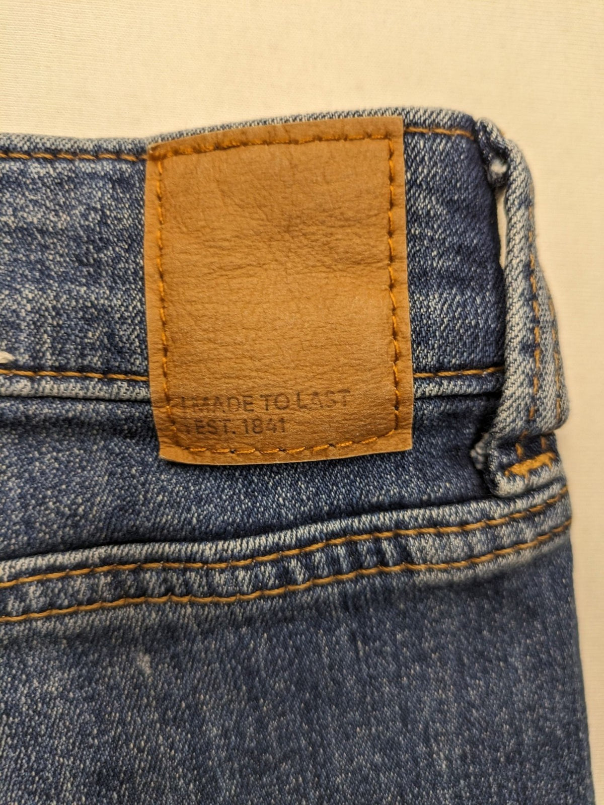 C&A blue high slim straight jeans with high waist, classic 5-pocket design, stretch denim.