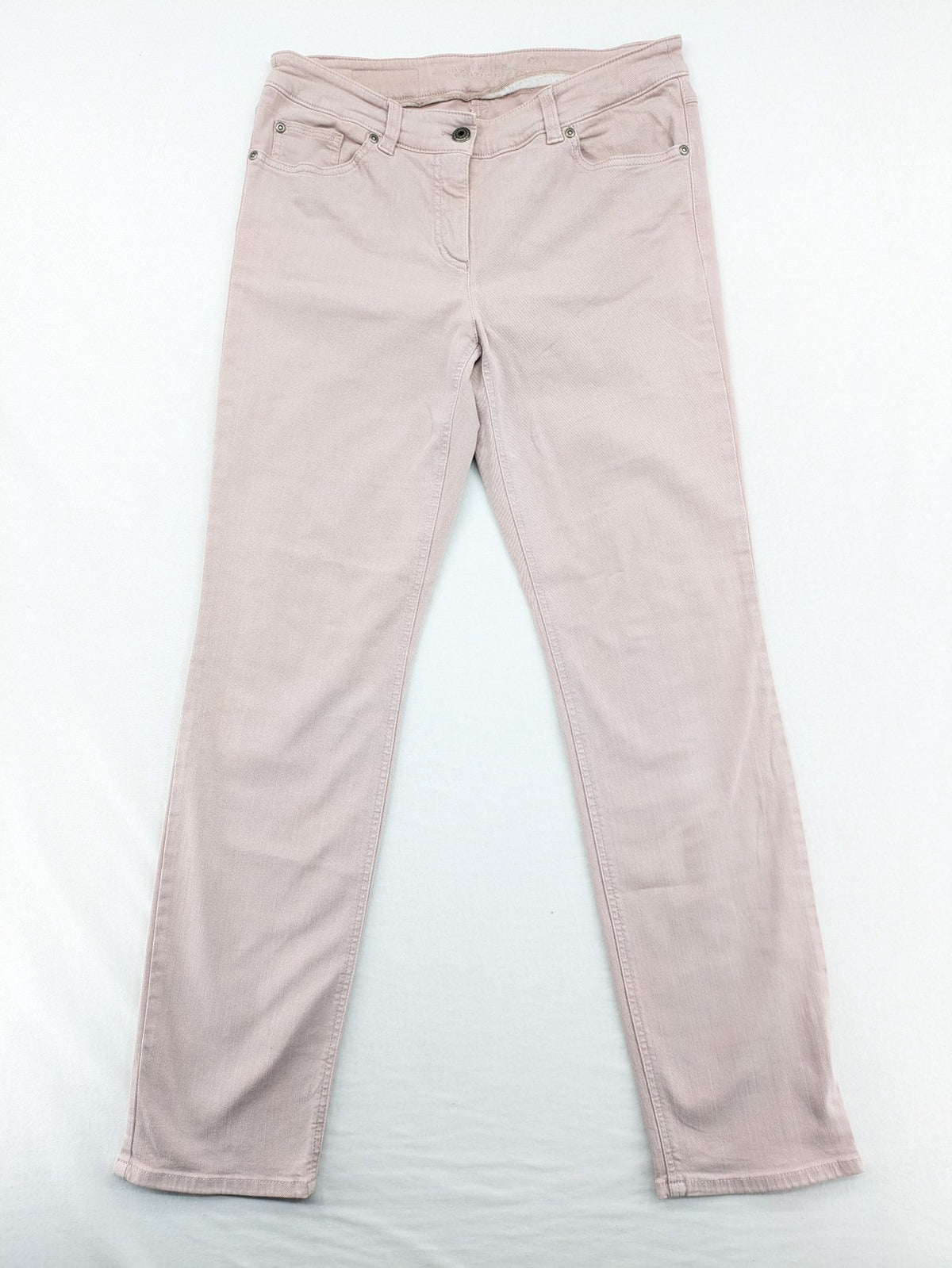 Gerry Weber pink straight jeans classic 5-pocket style with zipper and button closure.