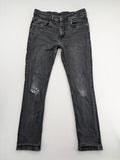 up2 fashion grey slim fit jeans distressed ripped knees cotton blend