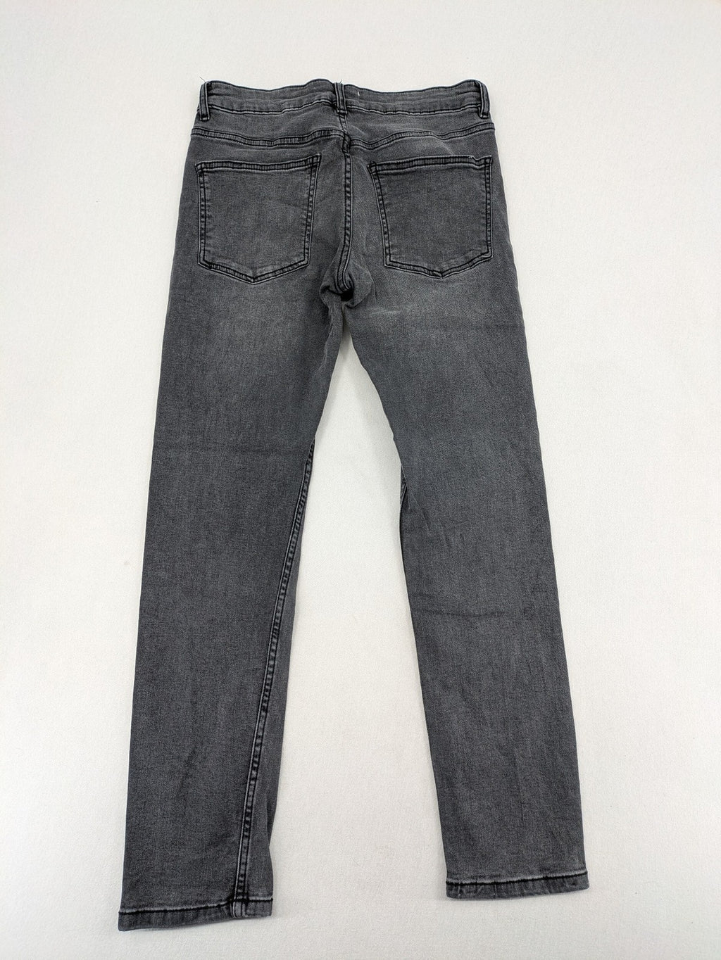 Pier One grey slim fit jeans with classic five-pocket design and washed stretch denim.