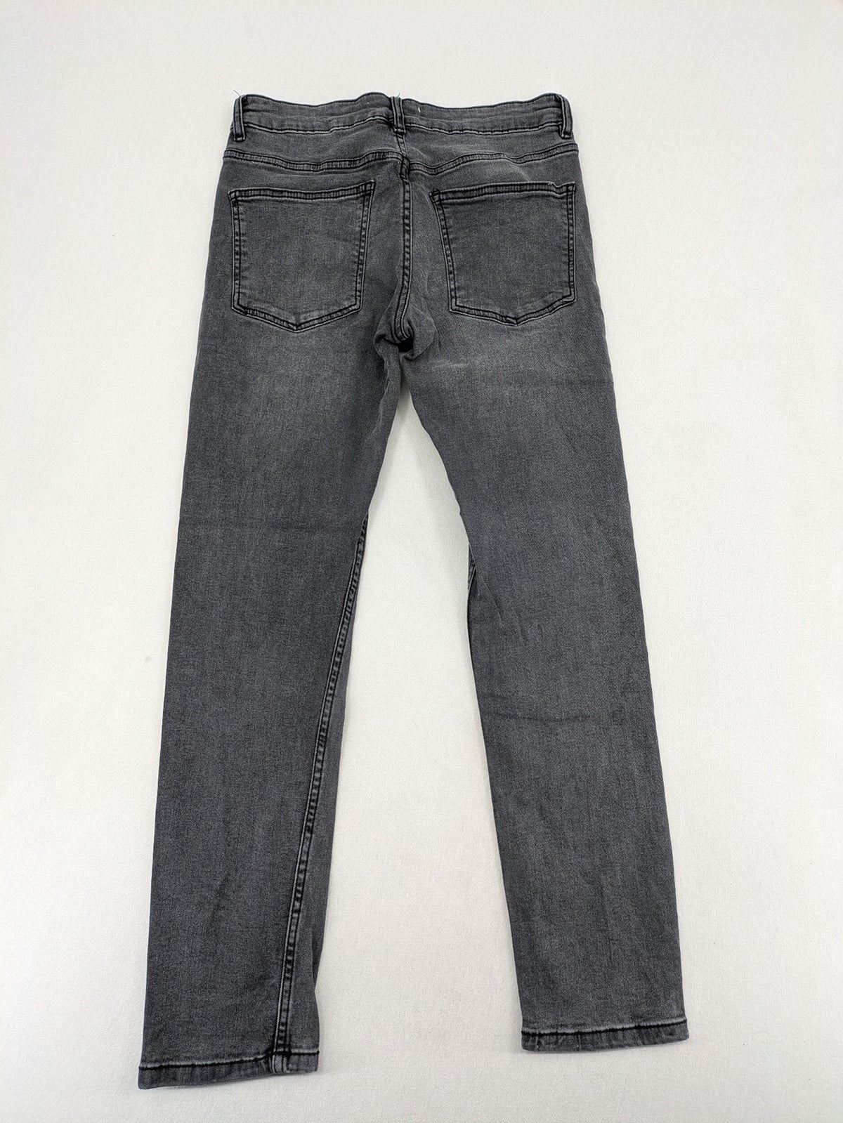 Pier One grey slim fit jeans with classic five-pocket design and washed stretch denim.