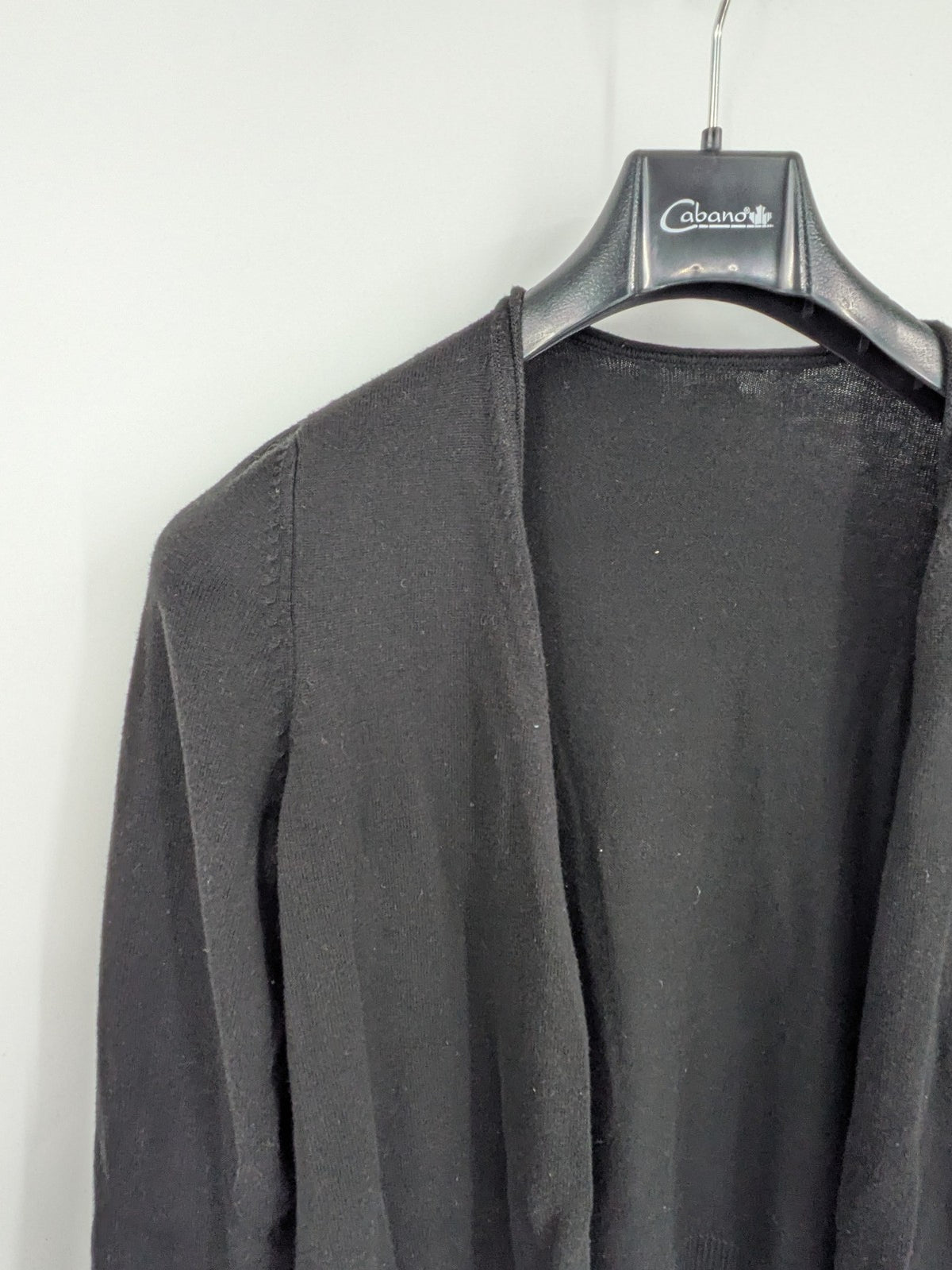 s.Oliver black turtle neck jumper open front soft viscose cotton blend