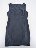 Reine Schurwolle navy dress sleeveless with square neckline, made from 100% virgin wool.