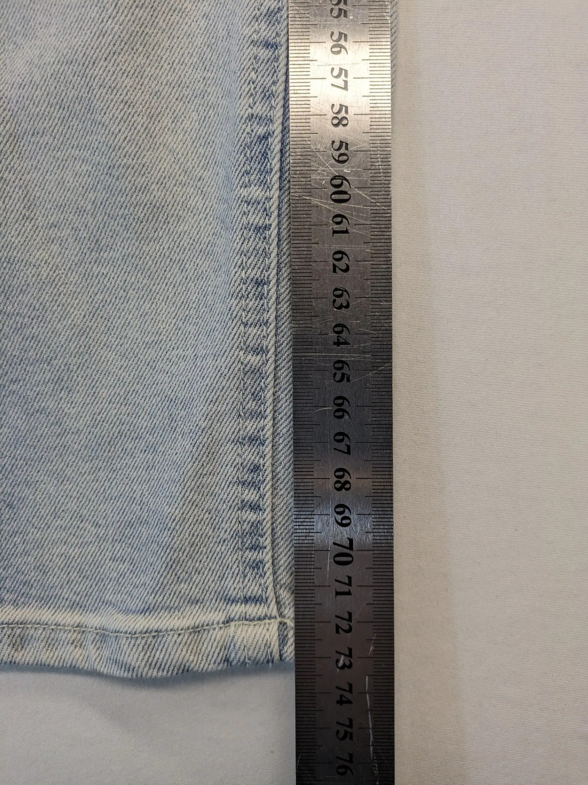 Ulla Popken blue straight jeans with used look, elastic waistband, and 5-pocket style.