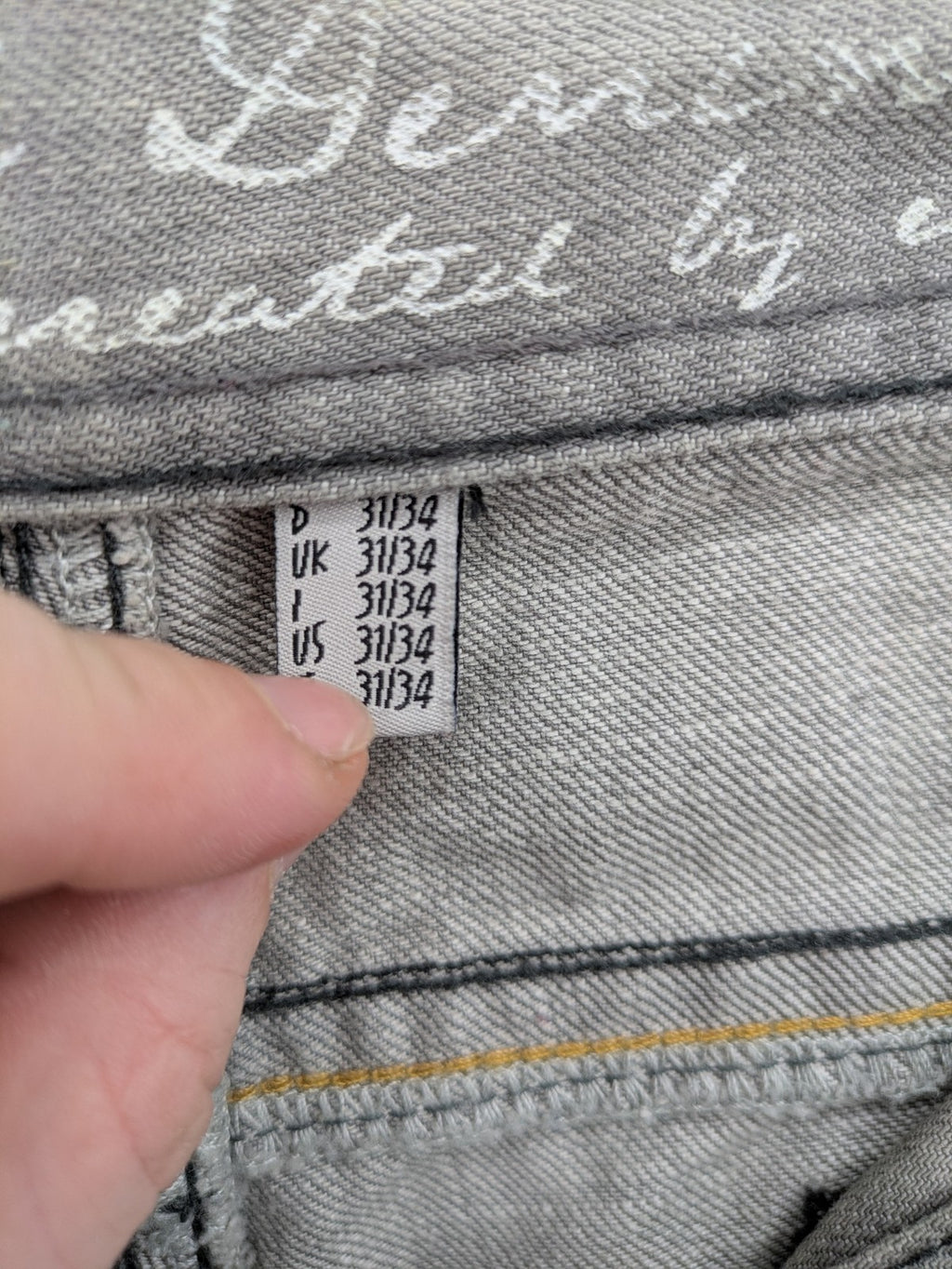 Esprit grey straight jeans with button fly and classic 5-pocket design.