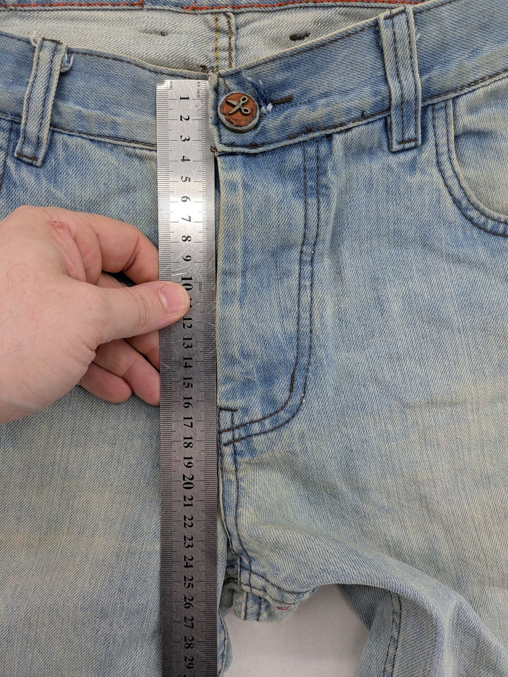 GOOD JEANS straight jeans light blue distressed vintage wash with 5-pocket design