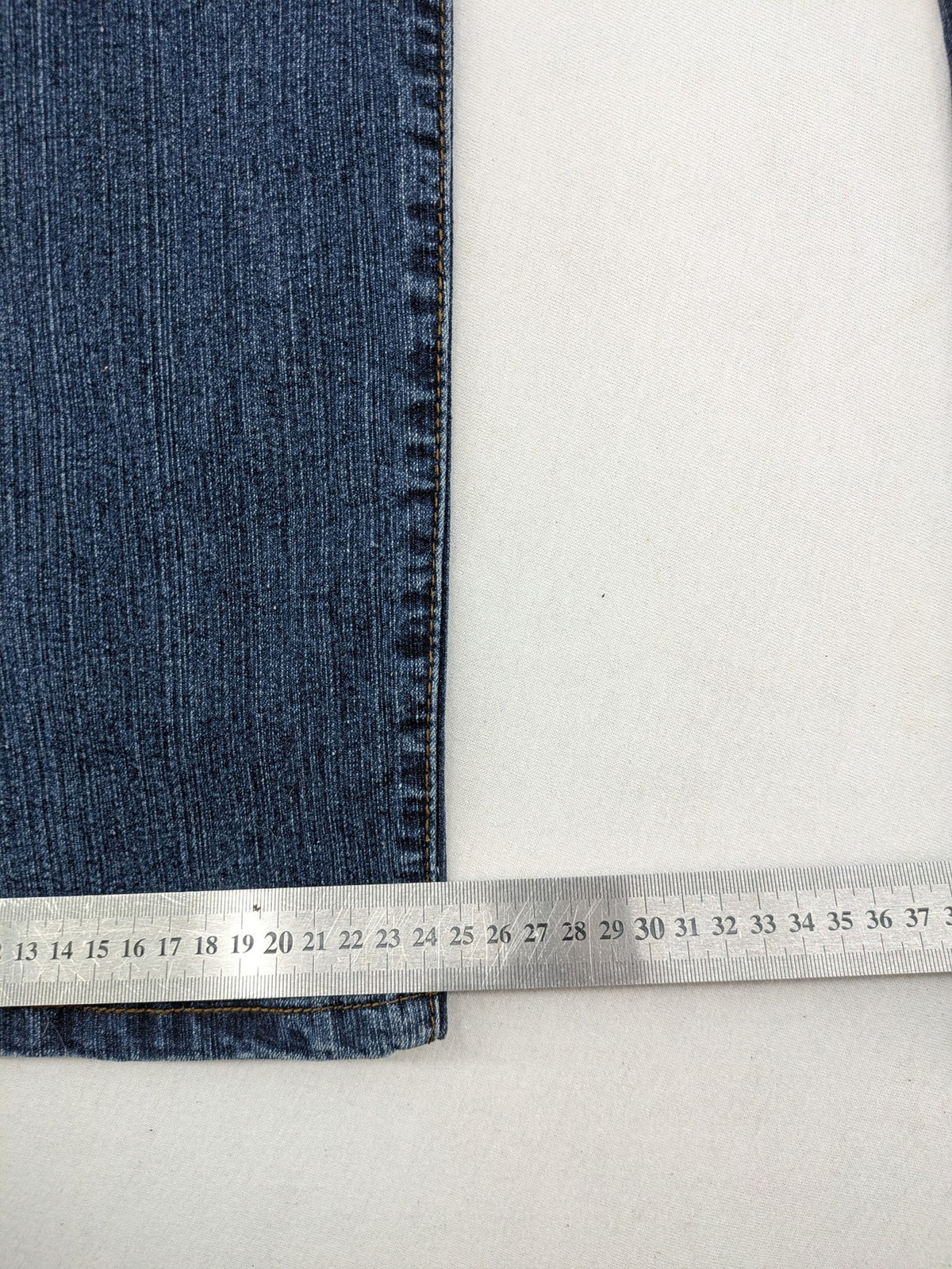RE&X blue straight jeans medium wash 5-pocket design with stretch denim material