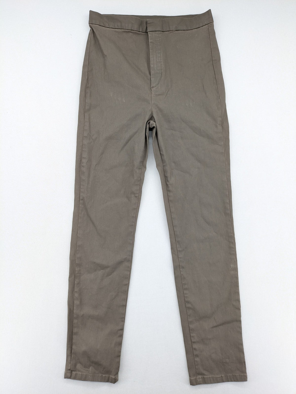 Massimo Dutti pink pants high waist slim fit cotton blend with zipper and hook closure