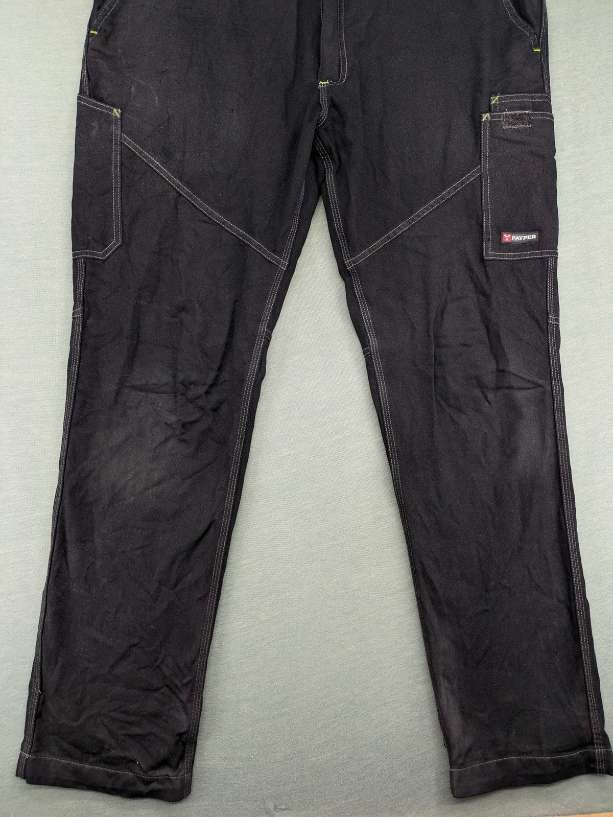 PAYPER hunting tactical pants green grey cargo style with multiple pockets and elastic waistband