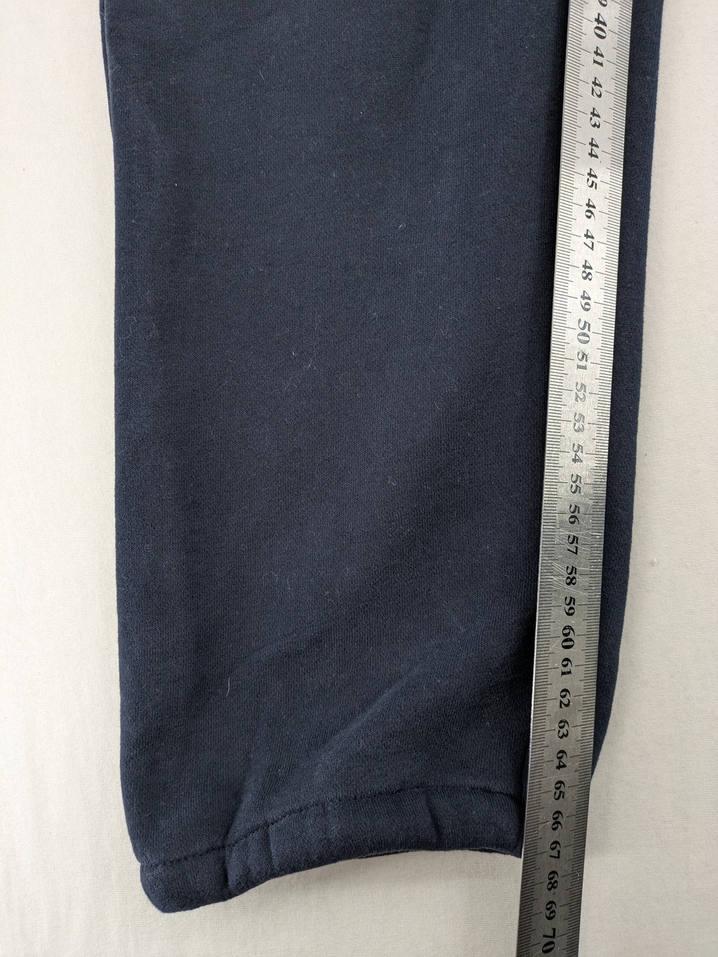 OPUS navy pants soft cotton blend elastic waistband with drawstring and heart logo patch
