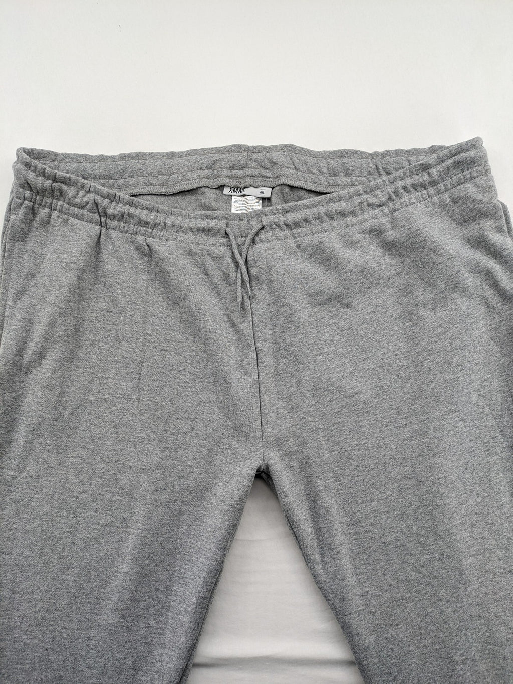 XMAIL grey jogging pants 6XL elastic waistband ribbed cuffs soft polyester blend