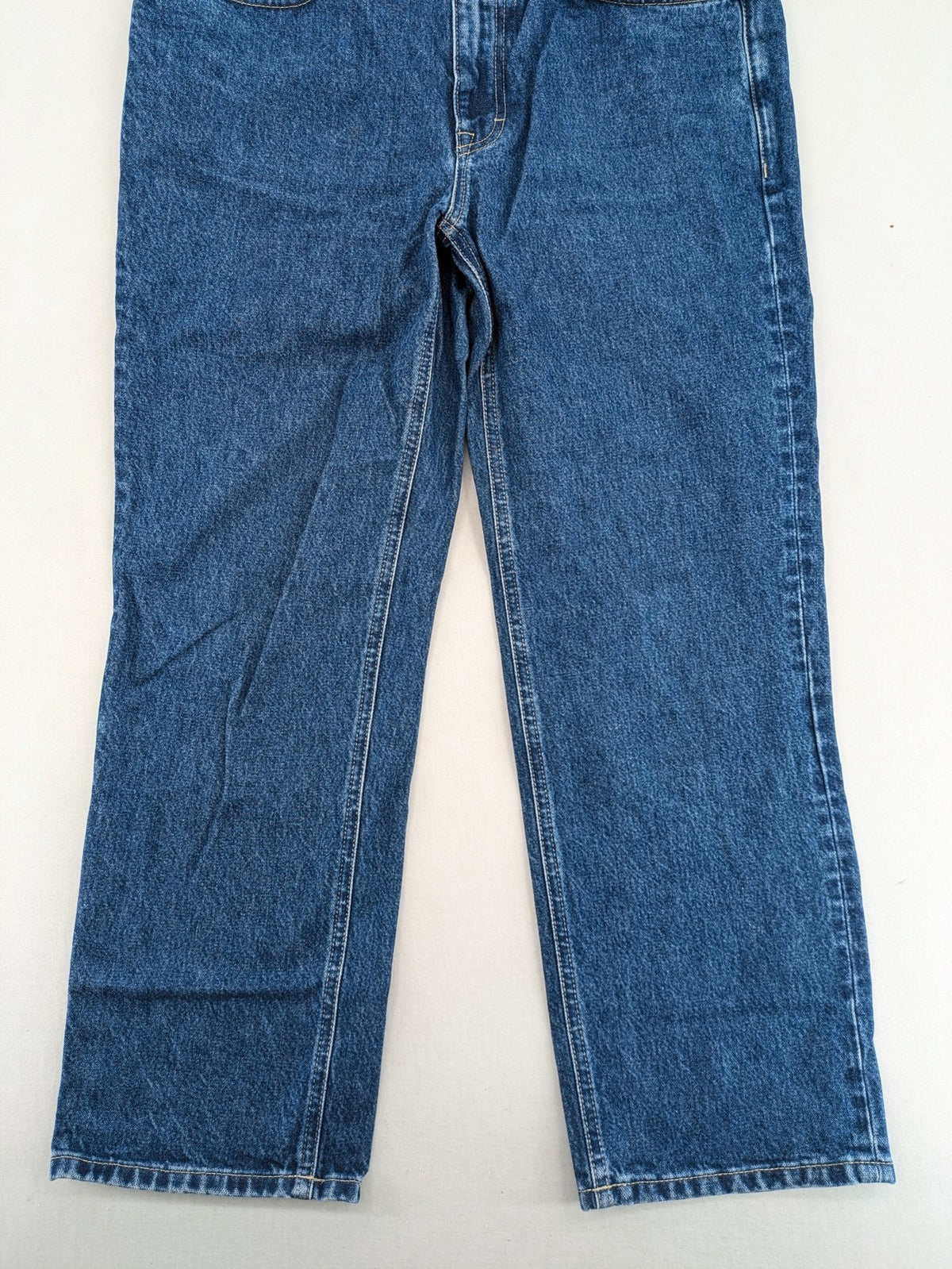 CLOSED blue straight leg jeans size 27, high waist, 100% cotton, classic wash.