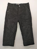 Tomfear black straight fit cord jeans, classic five-pocket design, soft corduroy material.