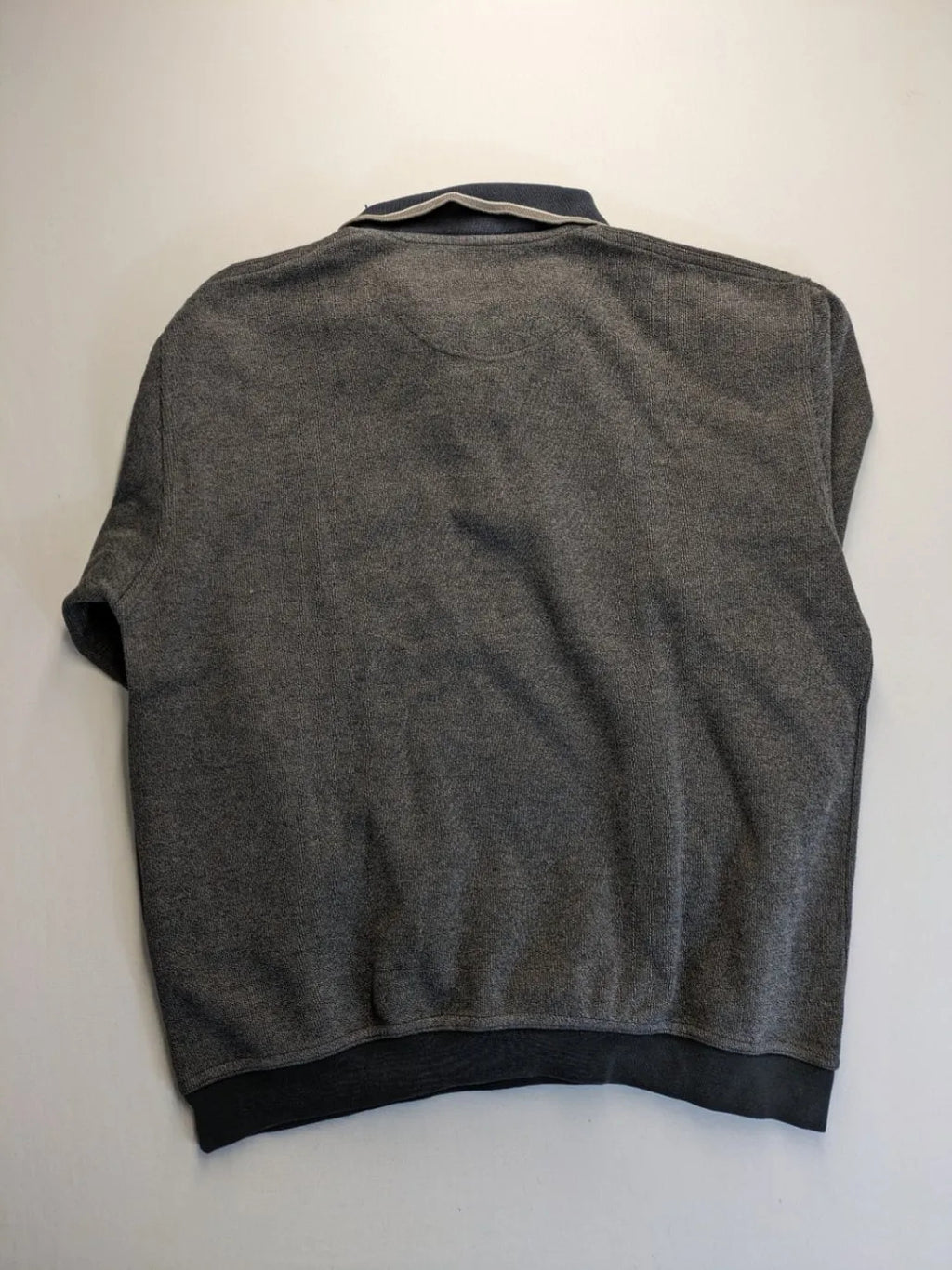Today's Man turtle neck jumper multi grey melange with 1/4 zip and embroidered logo.