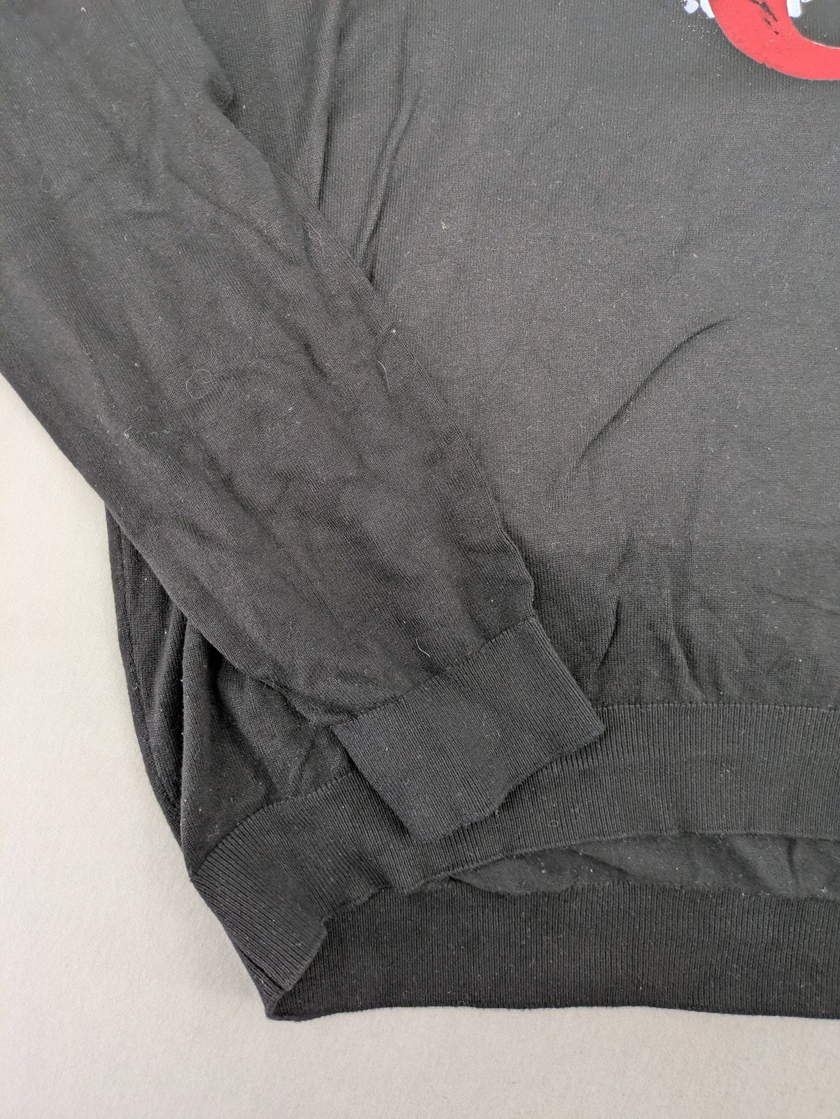 Venom knit jumper black featuring large Venom graphic, round neckline, from Zara.
