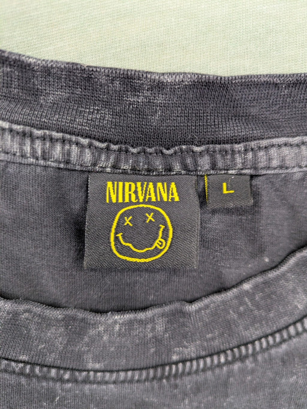 Nirvana vintage t-shirt black washed fabric iconic Smiley logo "Come As You Are