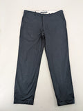 Mango Man black chinos flat front design with zipper and button closure.