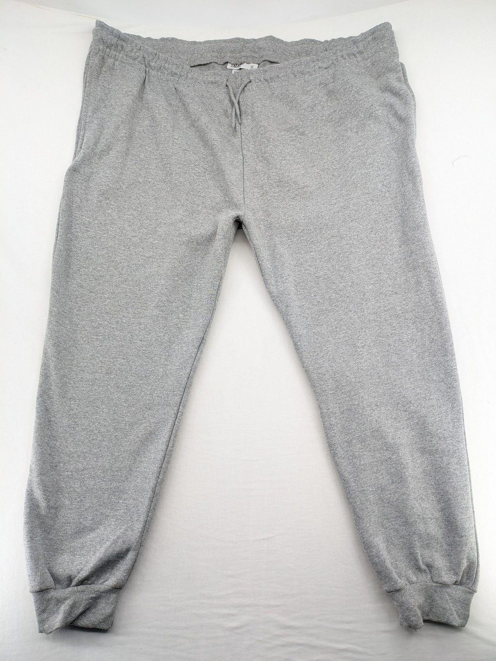 XMAIL grey jogging pants 6XL elastic waistband ribbed cuffs soft polyester blend