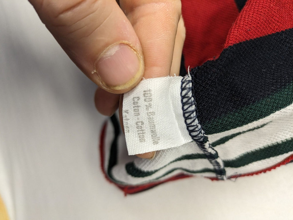Paul & Shark Yachting striped polo shirt red navy white with embroidered logo on chest.
