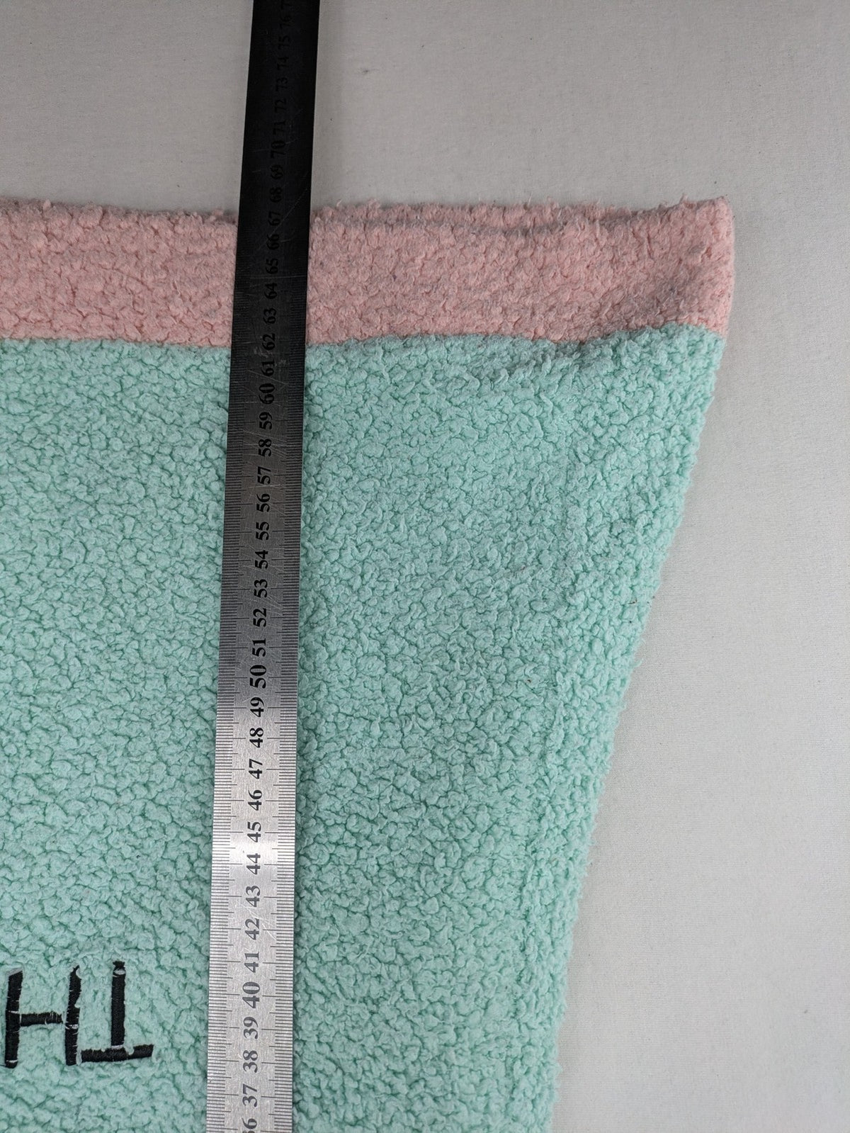 Damen turtle neck jumper blue and green, cute embroidered owl design, soft teddy fleece material.