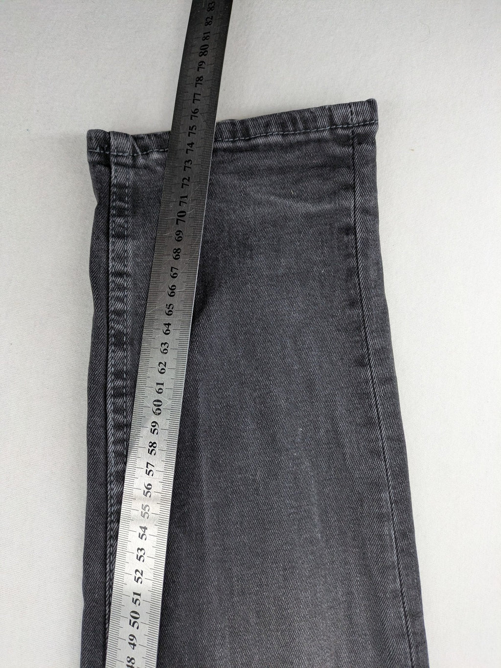 Zara black grey straight jeans five-pocket design stretch denim