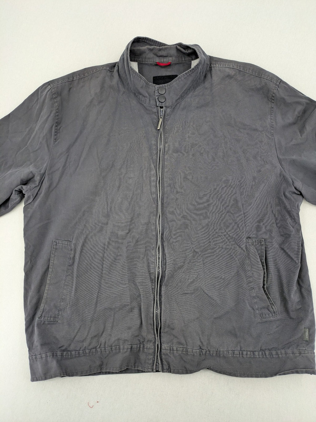 4YOU grey jacket size XXL cotton with stand-up collar and zipper closure.