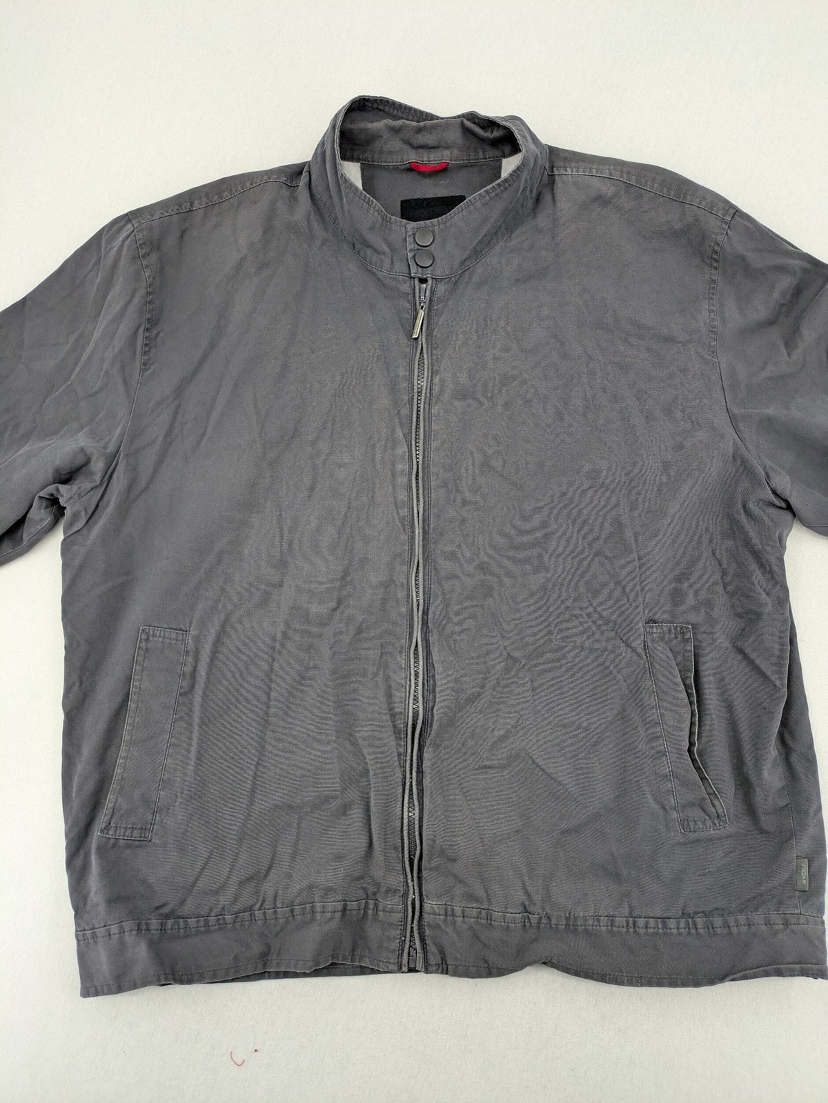 4YOU grey jacket size XXL cotton with stand-up collar and zipper closure.
