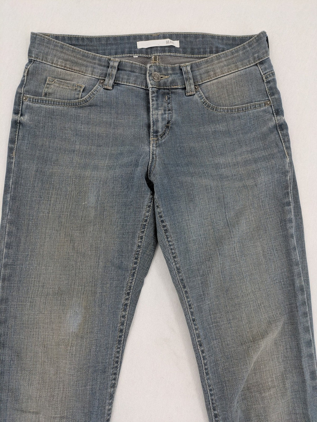MAC straight jeans blue stretch denim 5-pocket design with zipper closure