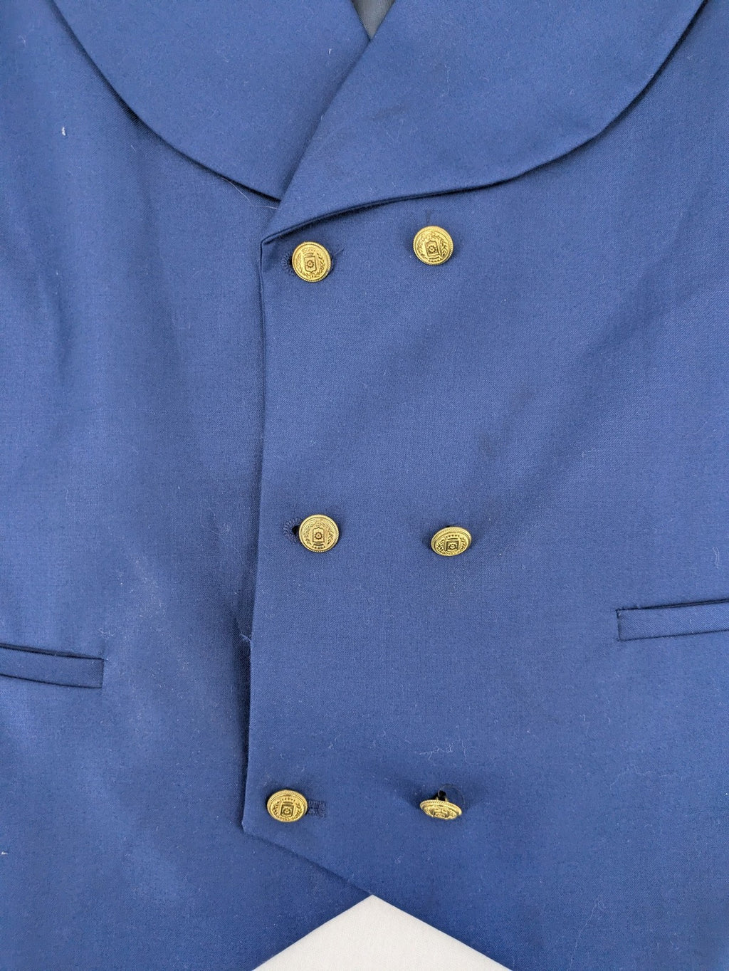 Senzo Rivolli blue slim fit suit, 3-piece, made of wool and viscose, elegant design.