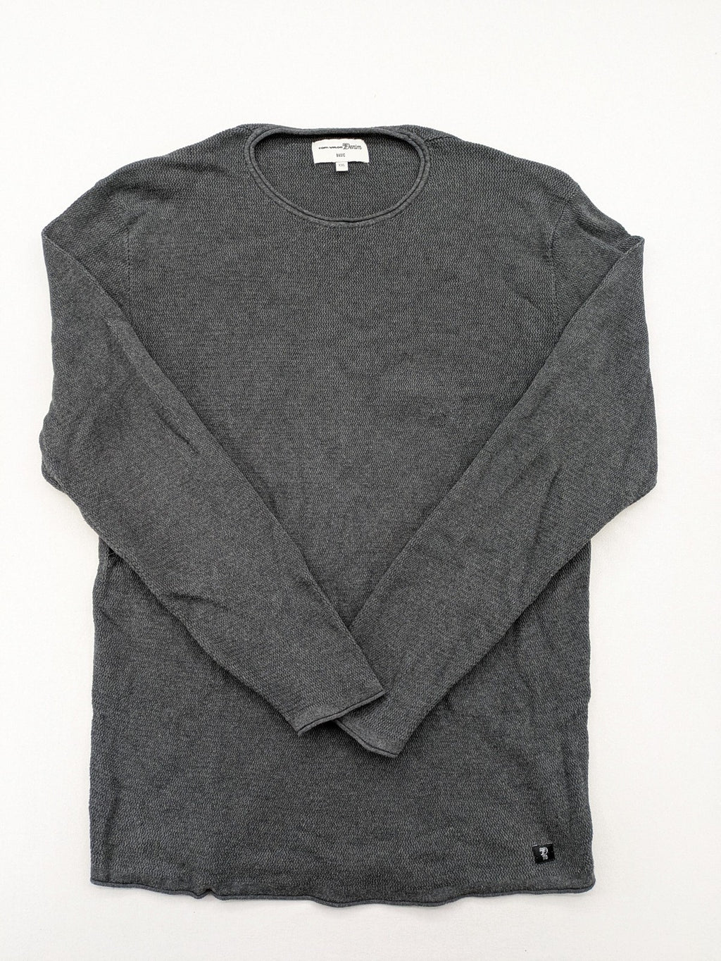 Tom Tailor Denim grey turtle neck jumper textured waffle knit 100% cotton
