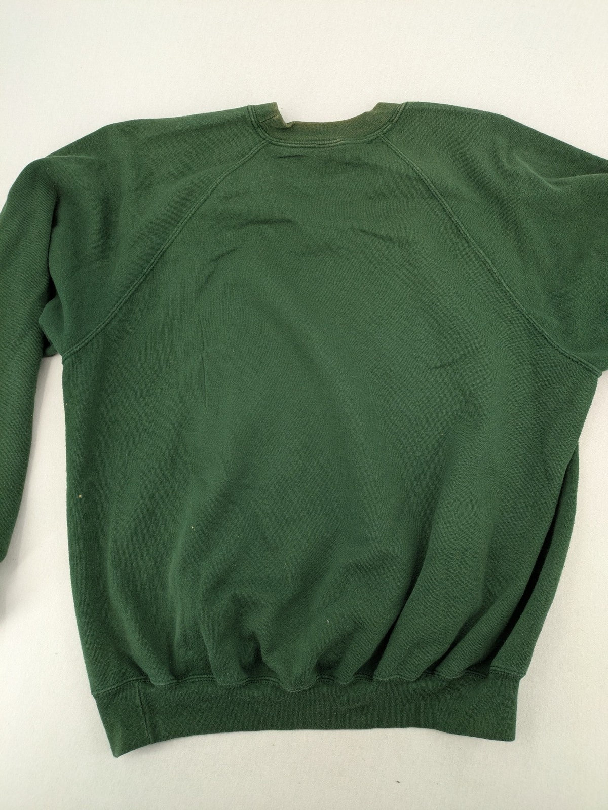 Fruit of the Loom green turtle neck jumper with embroidered Deutschland eagle logo.