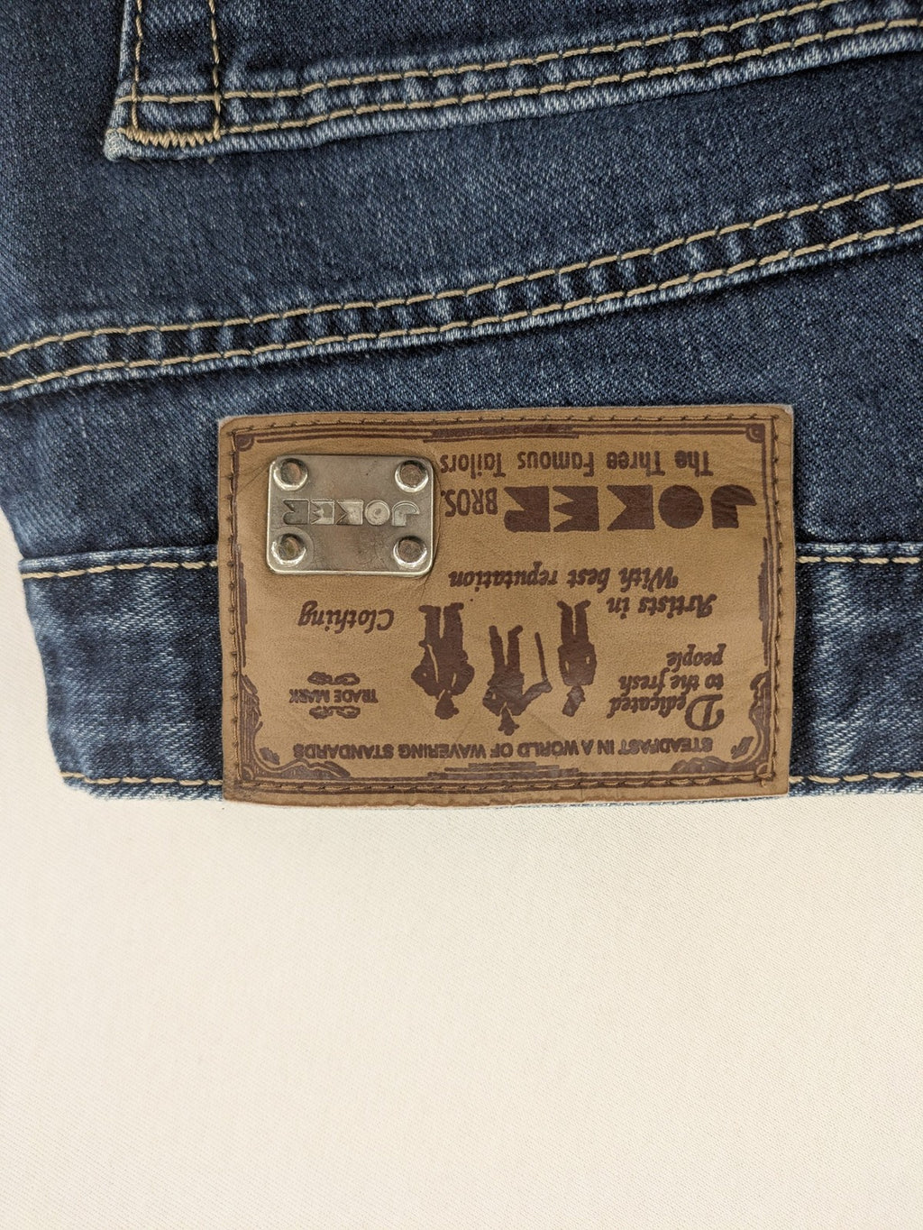 Joker blue straight jeans 5-pocket design durable cotton regular fit
