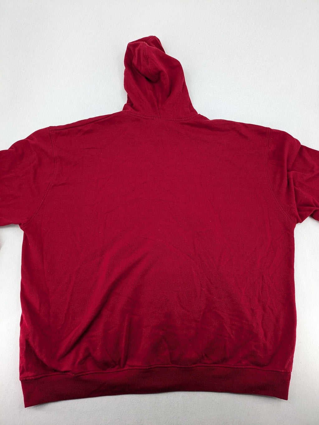 Peakstone red hoodie full zip with adjustable hood and two front pockets.