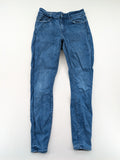 G-Star Raw blue high super skinny jeans with medium wash and logo details.