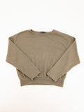 Zara khaki turtle neck jumper waffle knit texture long sleeves relaxed fit