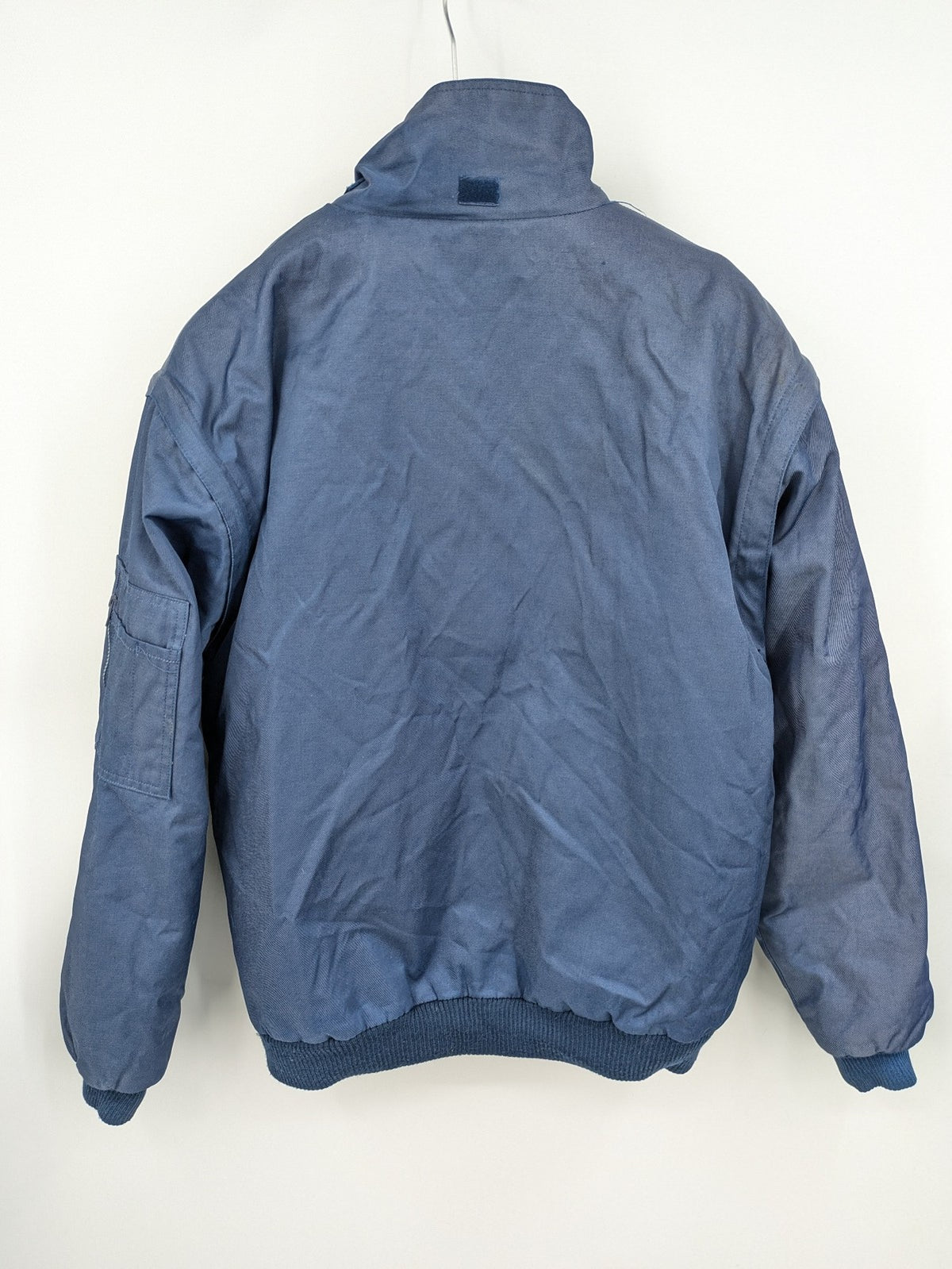 Planam blue bomber jacket with Teddy fleece lining and Laudon logo on chest.