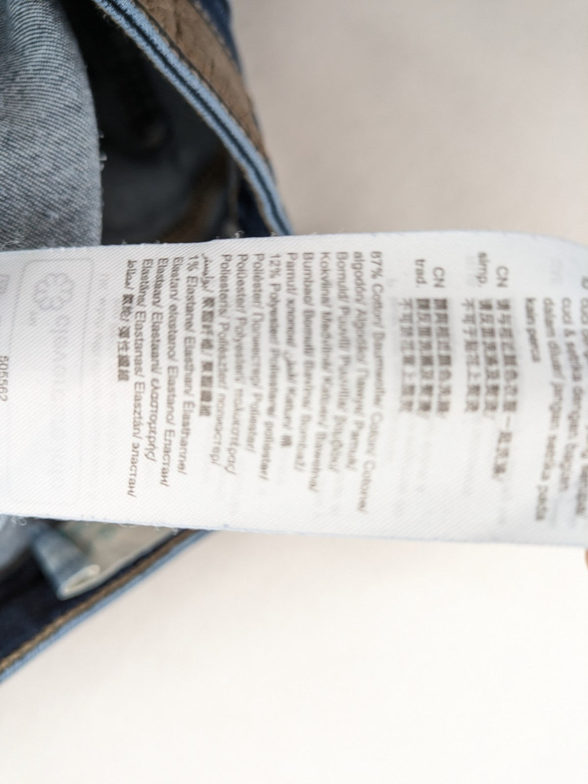 Esprit blue slim fit jeans with frayed hem and classic 5-pocket style.