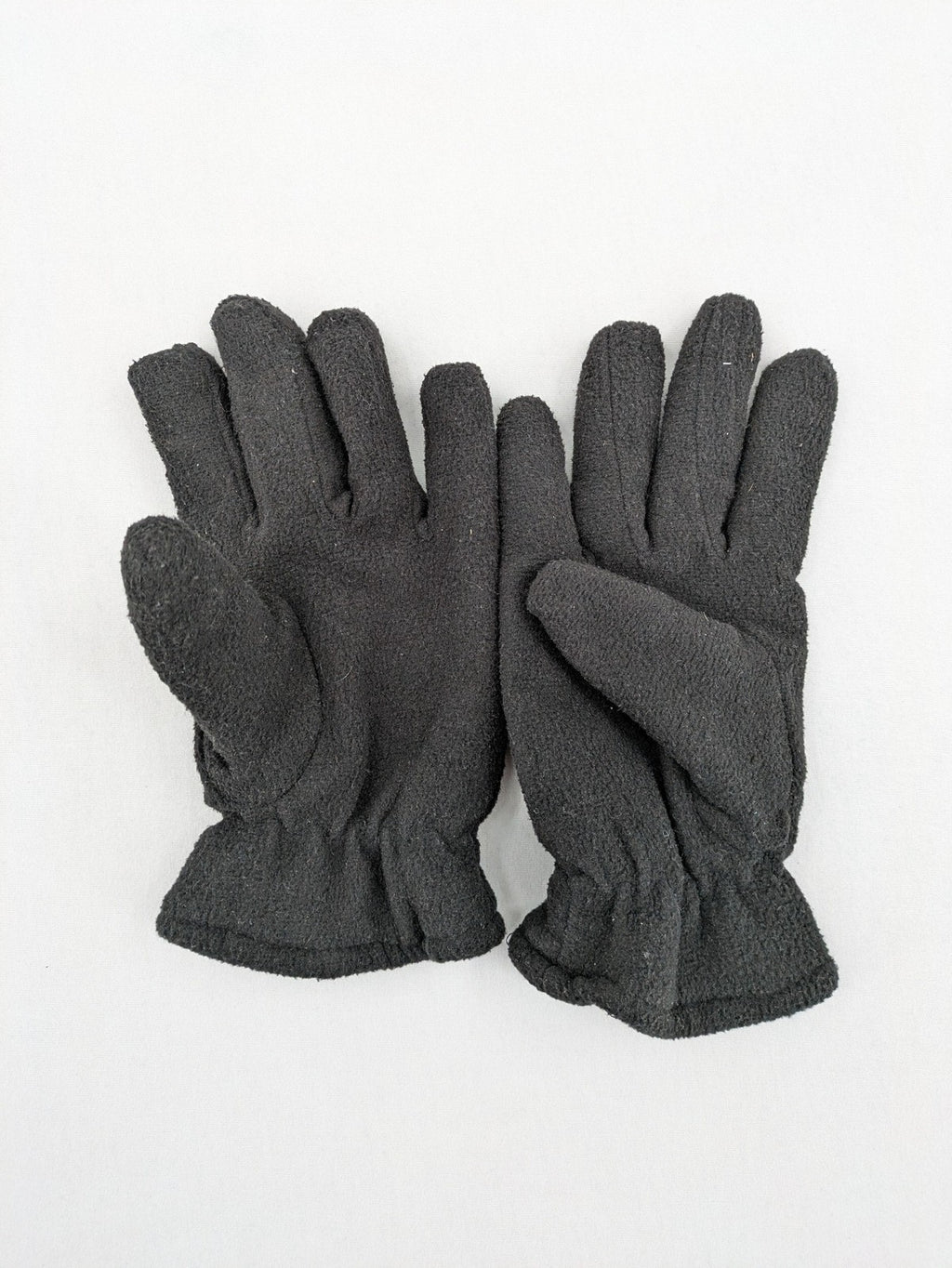 Merch black gloves soft fleece embroidered red AC/DC logo patch